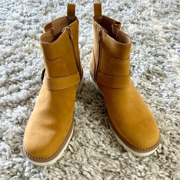 Vionic Folsom Water Resistant Moto Bootie in Wheat Brown sz 7 - Picture 2 of 6